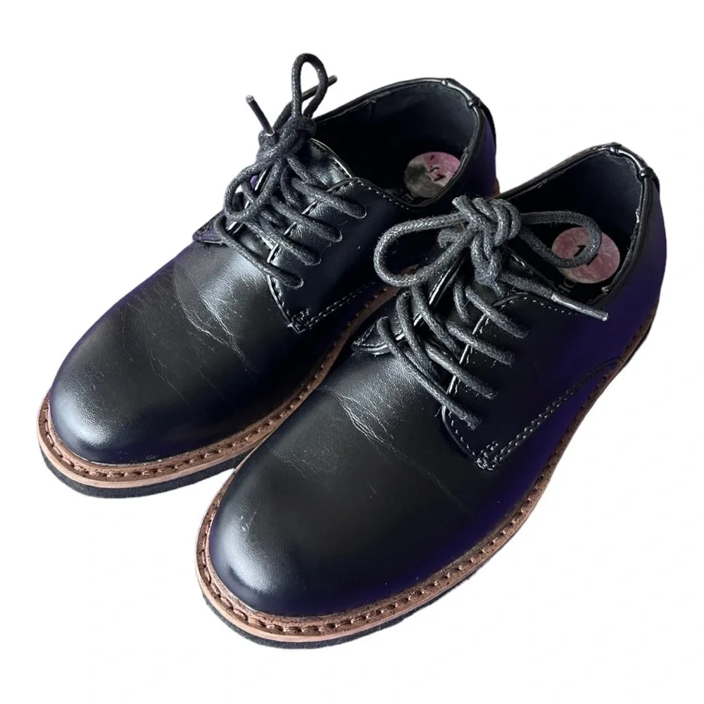 Deer Stags Denny Black Oxford Toddlers Shoe Size 11